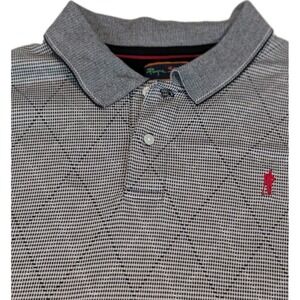 Payne Steward ‎ Short Sleeve Polo Shirt Geometric Print Casual Top